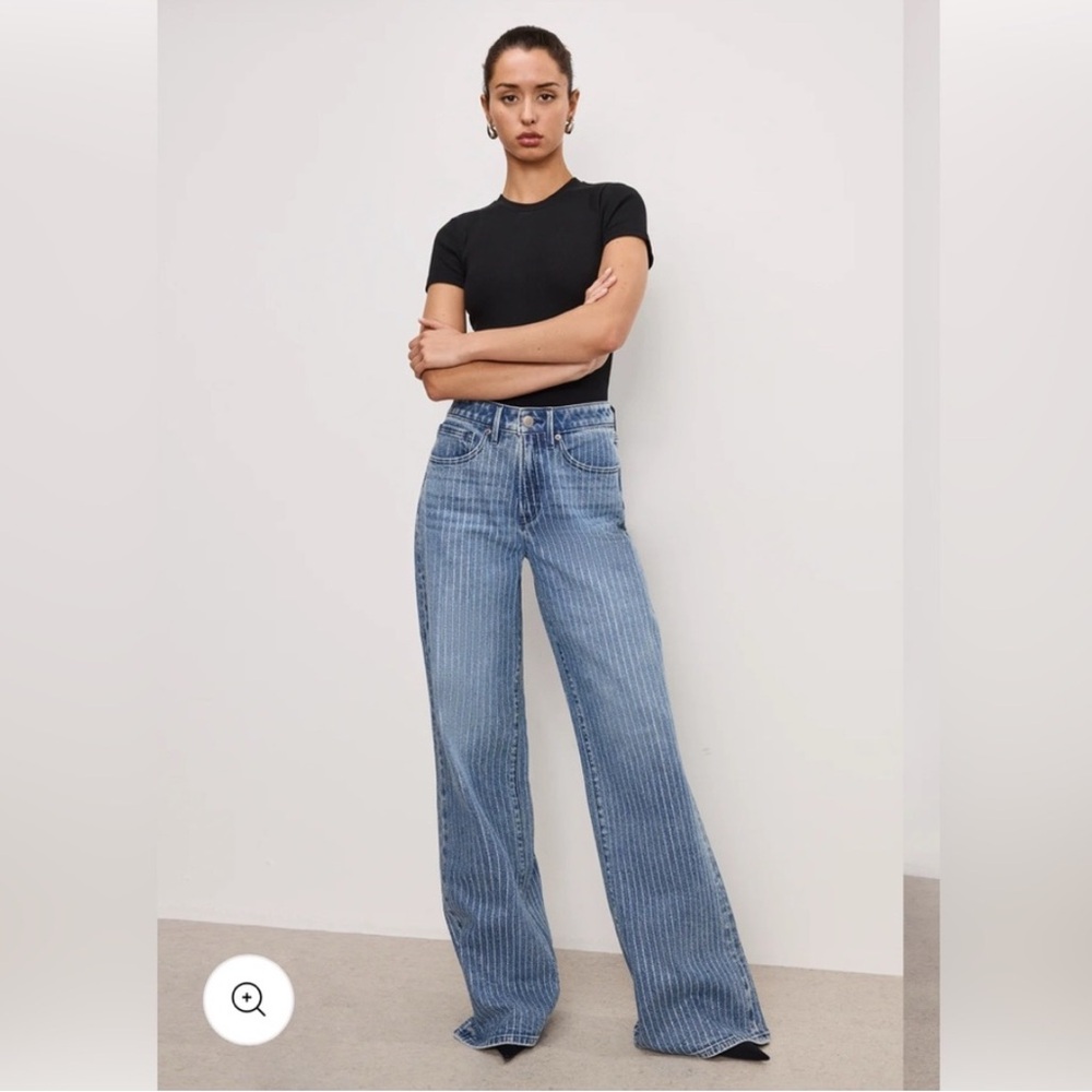 Good American Good Ease Diamond Flare Tall Jeans